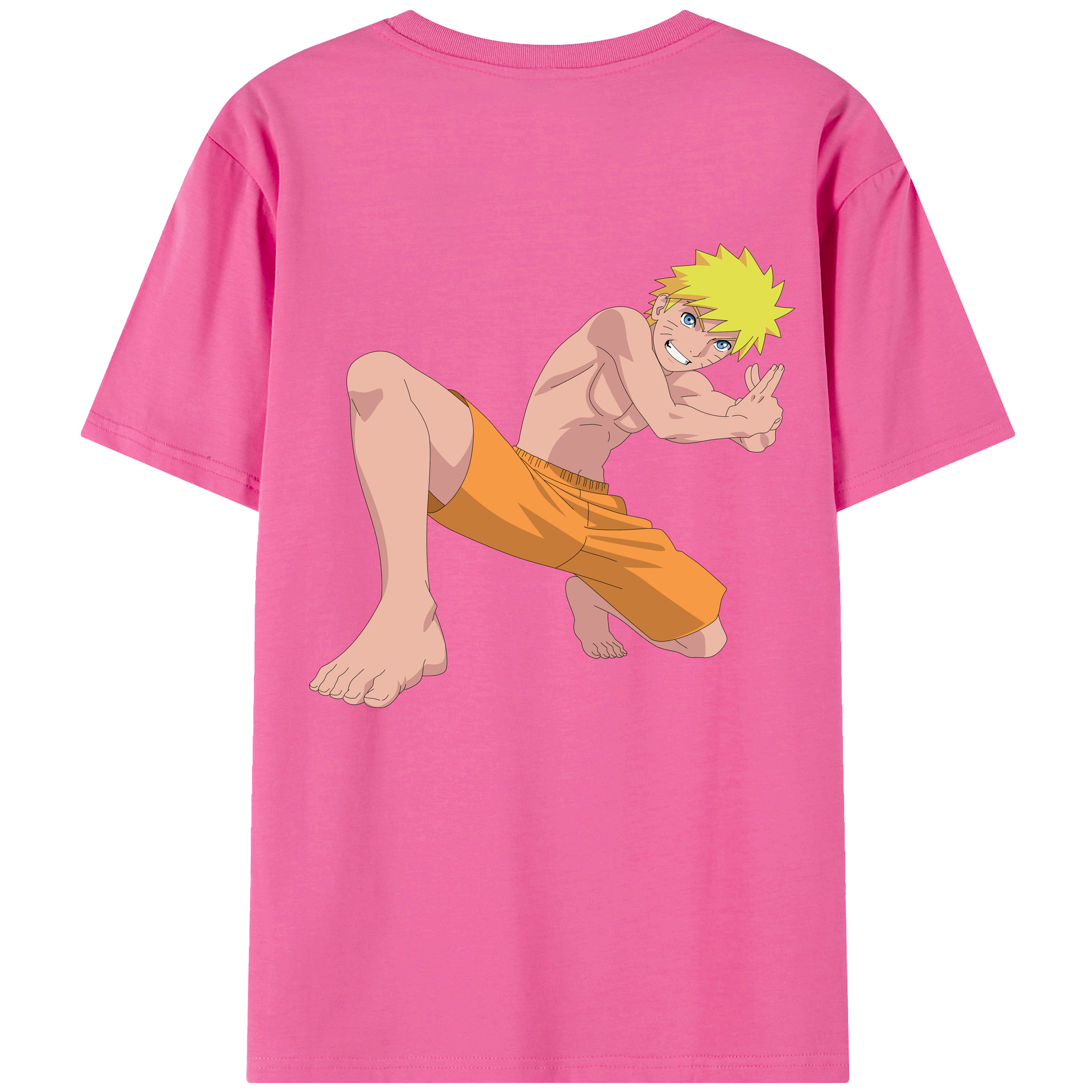 （画像用） NARUTO -ナルト- うずまき ナルト Uzumaki Naruto レディース半袖Tシャツ(バックプリント)